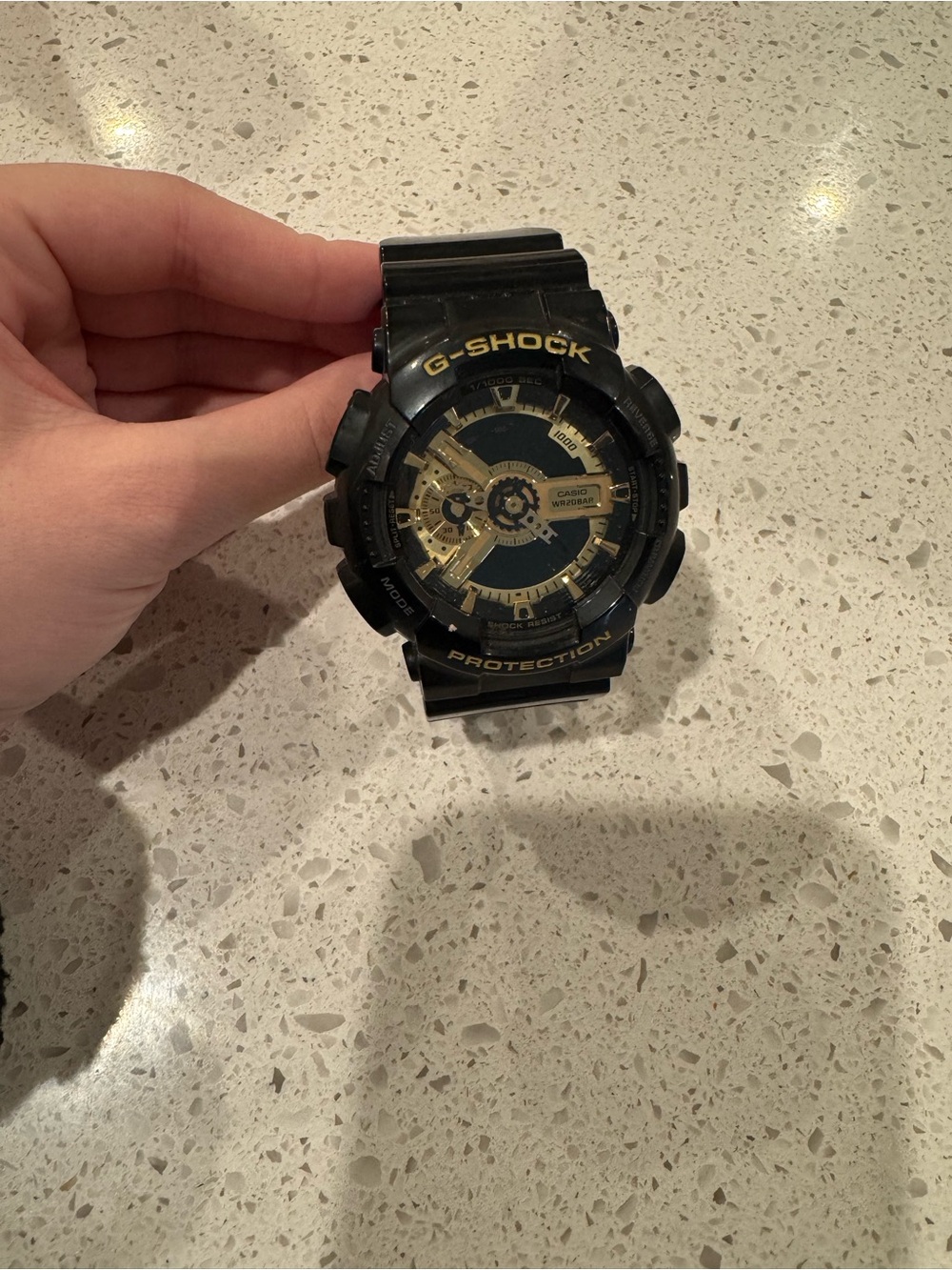 G-Shock Black and Gold Watch
